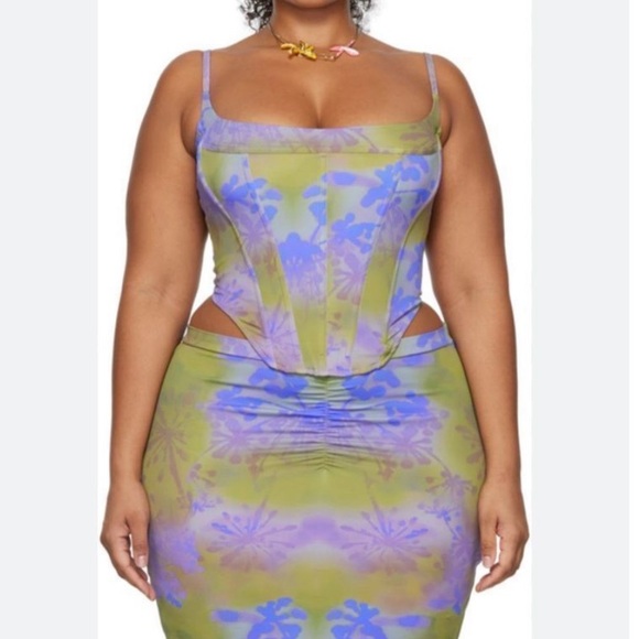 Miaou Venus Corset in Mudd Print - Picture 2 of 6